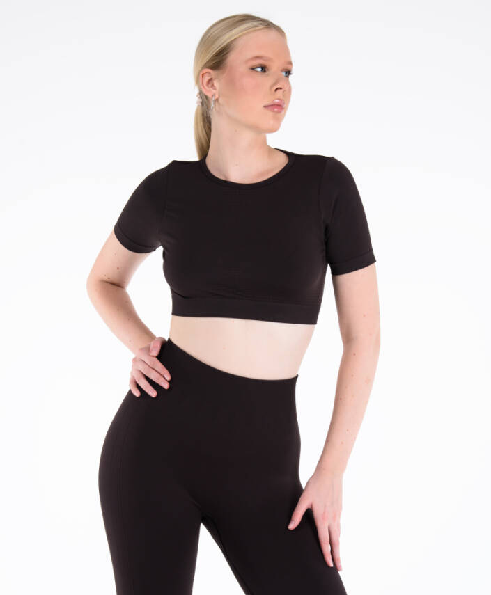 Core Sporcu Seamless Bralet - Kahverengi - 1