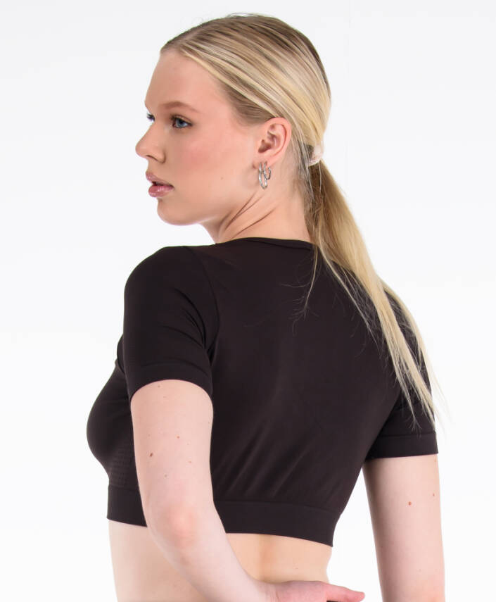 Core Sporcu Seamless Bralet - Kahverengi - 4