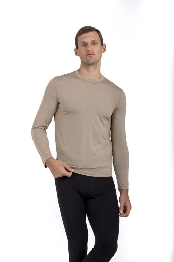 Mikro Patch SW-shirt UV korumalı - Bej - 1