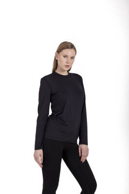 Mikro Patch SW-shirt UV korumalı - Siyah - 3