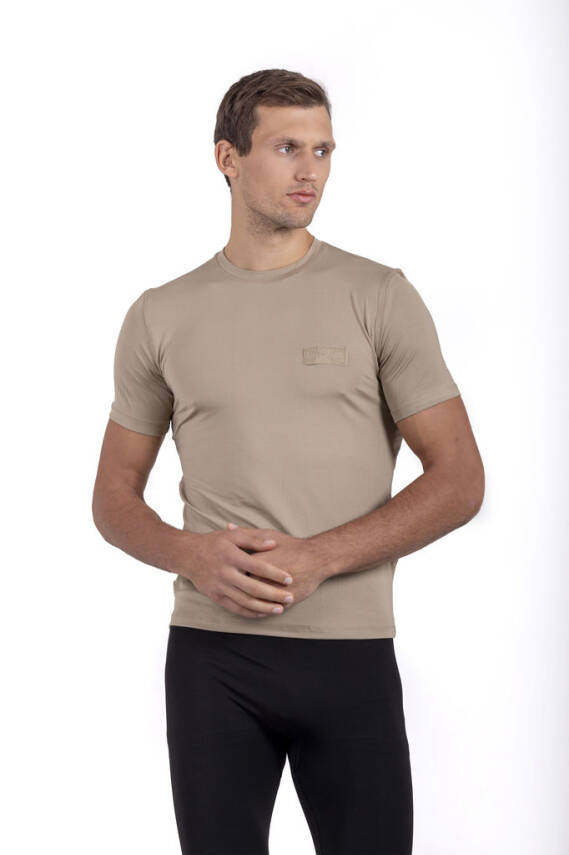 Mikro Patch T-shirt UV korumalı - Bej - 3