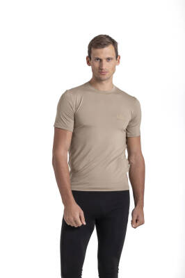 Mikro Patch T-shirt UV korumalı - Bej