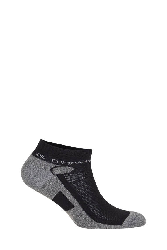 Naturel Patik Çorap - Siyah/Gri - 3