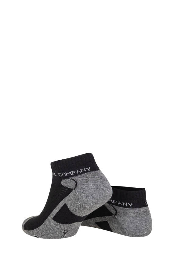 Naturel Patik Çorap - Siyah/Gri - 4