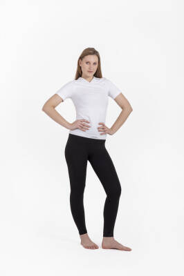 Termal İçlik Üst V Yaka Kısakol Seamless Polipropilen - Beyaz (1)