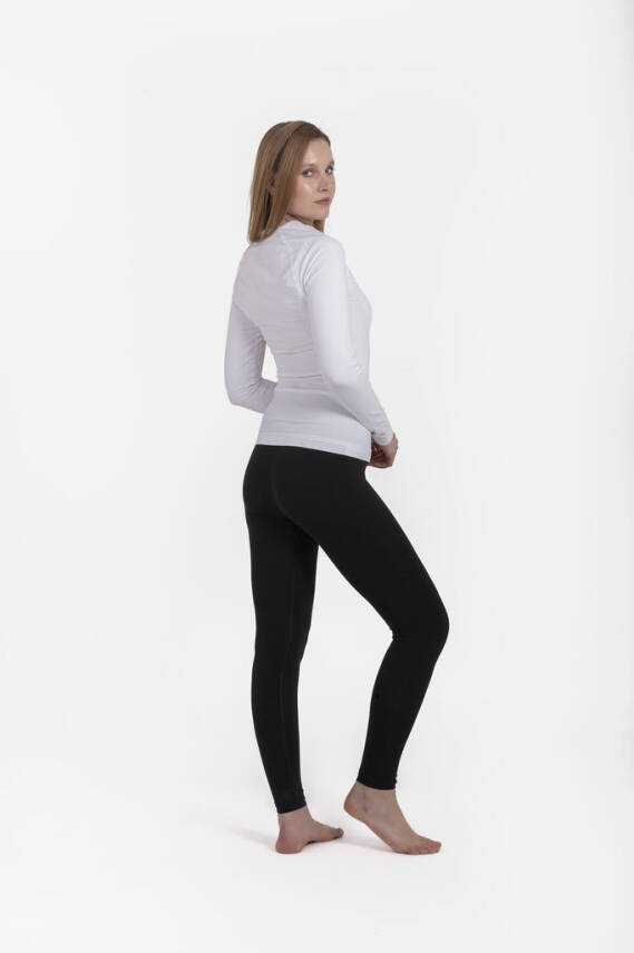 Termal İçlik Üst V Yaka Uzunkol Seamless Polipropilen - Beyaz - 6