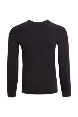 Termal İçlik Üst V Yaka Uzunkol Seamless Polipropilen - Siyah - 12